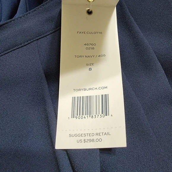 Tory Burch Faye Culottes Tory Blue Skirt Pants